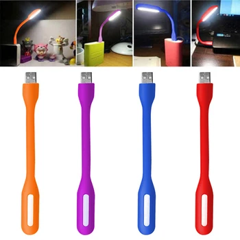 USB-ночник, Мини-светодиодный Портативный аварийный фонарь, лампа с гибким USB-разъемом, Портативная походная лампа, Ночник для кемпинга на открытом воздухе