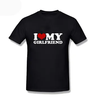 Рубашка I Love My Girlfriend, Рубашка I Heart My-Girlfriend, Футболка GF, Подарки Бойфрендам на День Святого Валентина, Мужская футболка с коротким рукавом 3XL